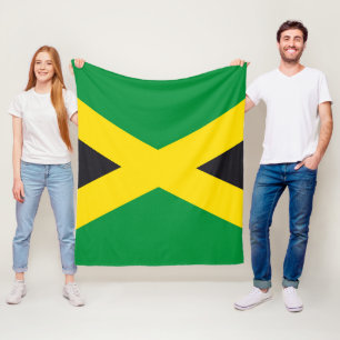 Jamaica flag fleece blanket