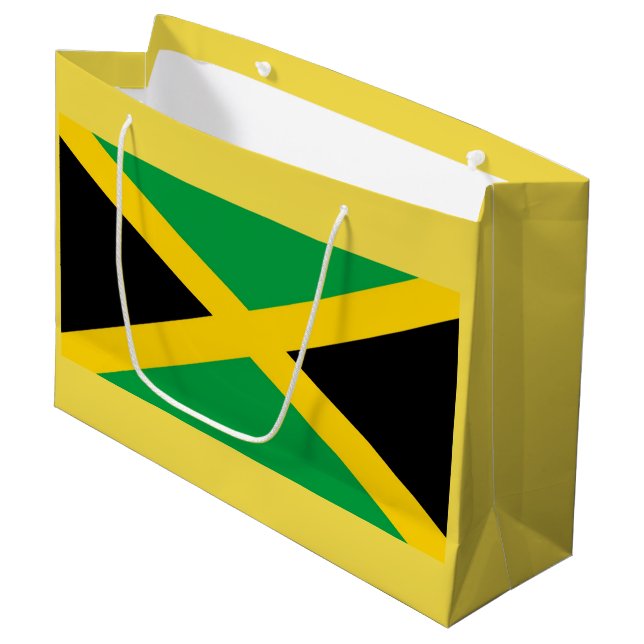 Jamaica Flag Gift Bag (Front Angled)