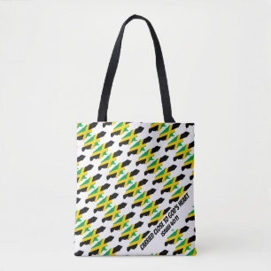JAMAICA FLAG   Gods Heart   Isaiah 40 Tote Bag