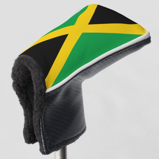 Jamaica Flag Golf Head Cover (3/4 Front)