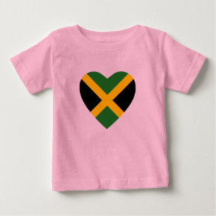 Jamaica Flag Heart T-Shirt