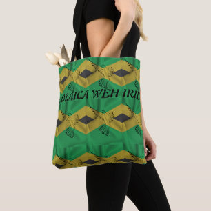 Jamaica flag, humming bird  tote bag