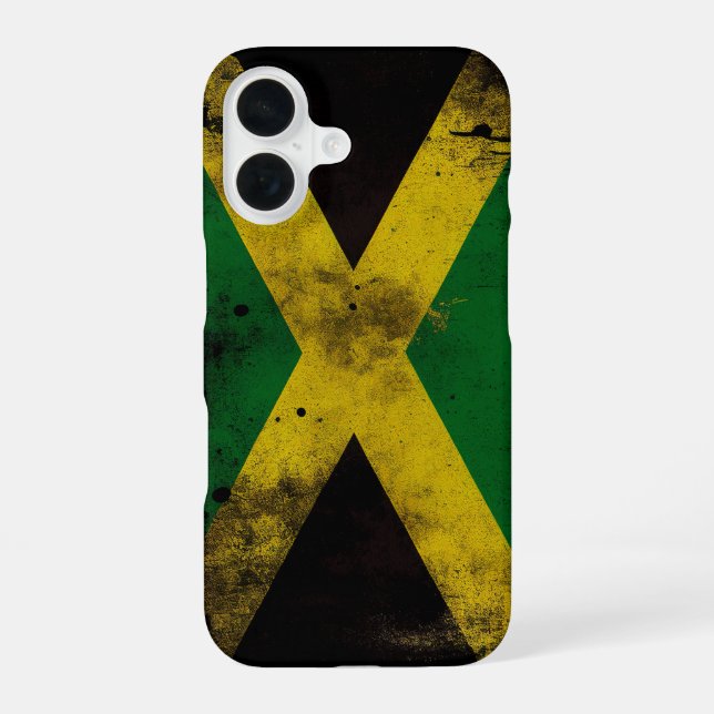 Jamaica Flag iPhone 16 Case (Back)