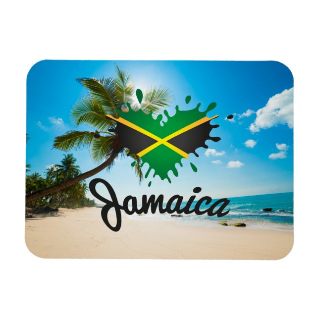 Jamaica Flag Island - Proud Jamaicans - Magnet (Horizontal)