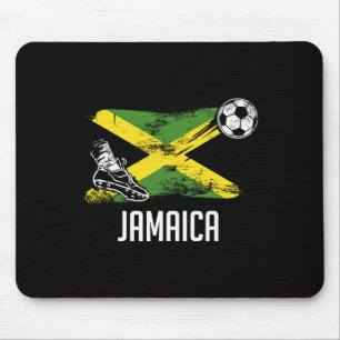 Jamaica Flag Jersey Jamaican Soccer Team Jamaican Mouse Mat