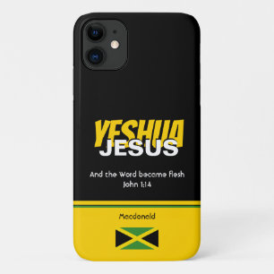 Jamaica Flag JESUS YESHUA Scripture Personalised iPhone 11 Case