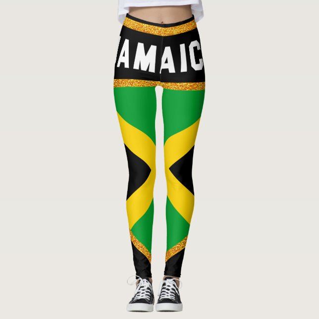 Jamaica Flag Leggings (Front)