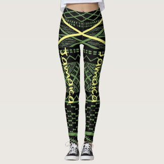 Jamaica flag leggings fitness and workout