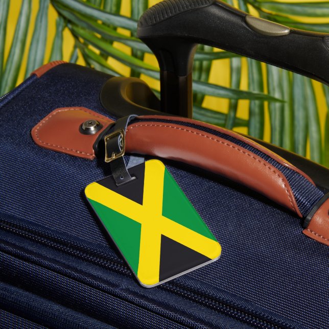 Jamaica flag luggage tag (Front Insitu 1)