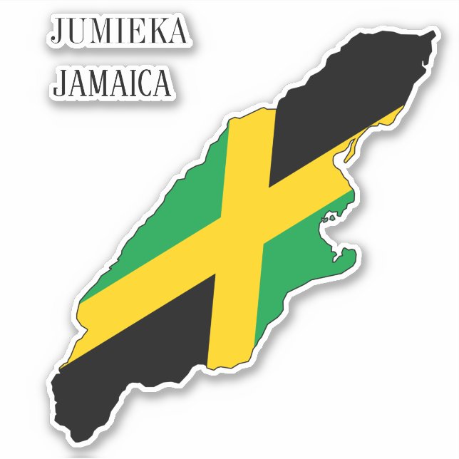 Jamaica Flag Map (Front)