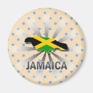 Jamaica Flag Map 2.0 Magnet