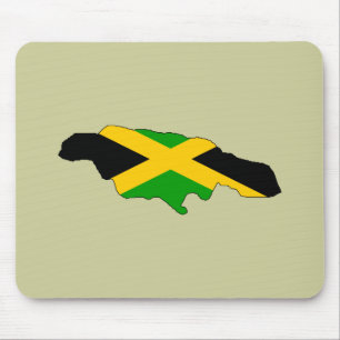 Jamaica flag map mouse mat