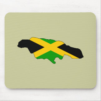Jamaica flag map mouse mat