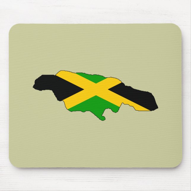 Jamaica flag map mouse mat (Front)