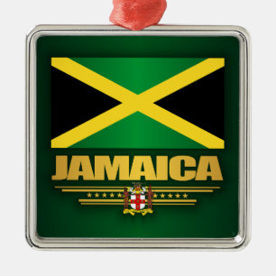 Jamaica Flag Metal Tree Decoration