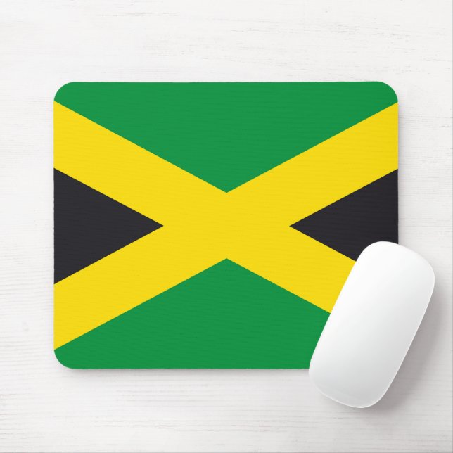 Jamaica flag mouse mat (With Mouse)
