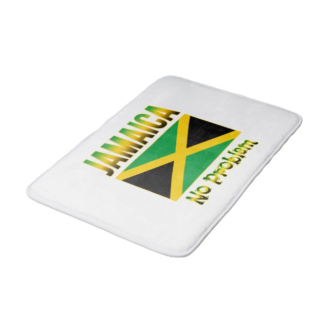 Jamaica Flag No Problem Bath Mat (Angled)