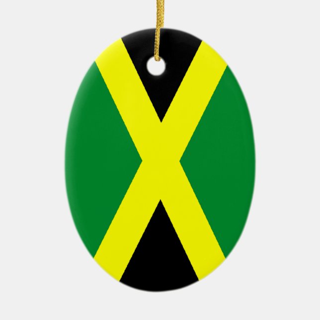 Jamaica Flag Oval Ornament (Front)