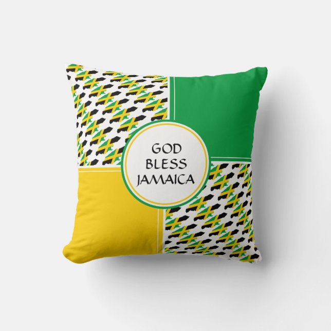 JAMAICA Flag Patriotic Jamaican Cushion (Front)