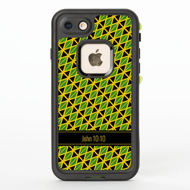JAMAICA FLAG Patriotic Personalised LifeProof iPhone Case (Back)