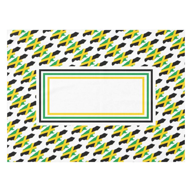 JAMAICA FLAG Patriotic Tablecloth (Front (Horizontal))