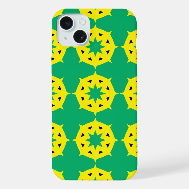 Jamaica flag pattern iPhone case (Back)