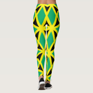 Jamaica flag pattern leggings