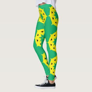 Jamaica flag pattern leggings