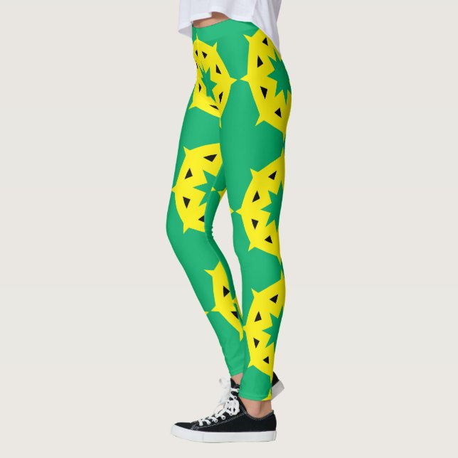 Jamaica flag pattern leggings (Left)