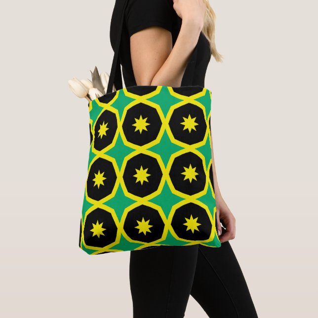 Jamaica flag pattern tote bag (Close Up)