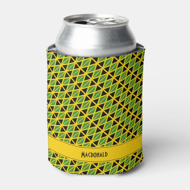JAMAICA Flag Personalised Can Cooler (Can Front)