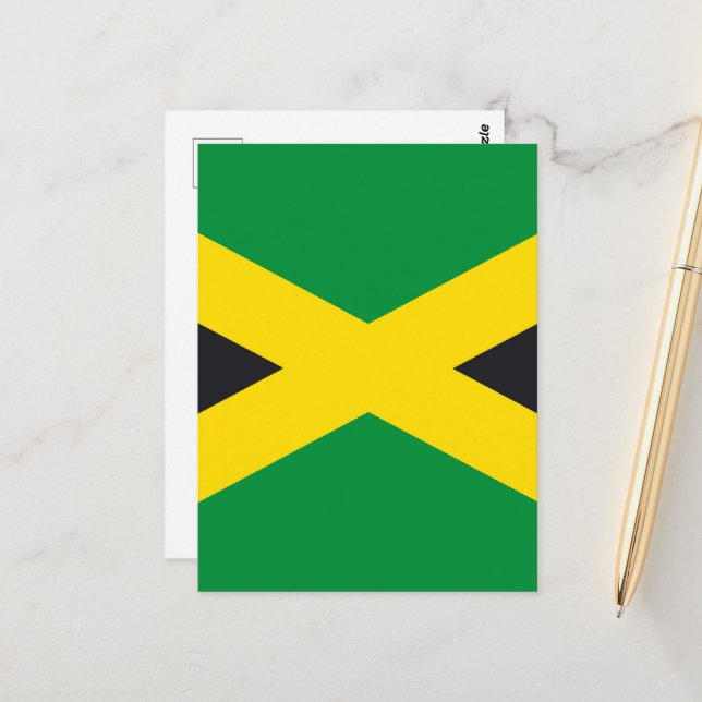 Jamaica flag postcard (Front/Back In Situ)