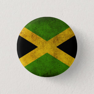 Jamaica Flag - Proud Jamaicans - Rasta Button