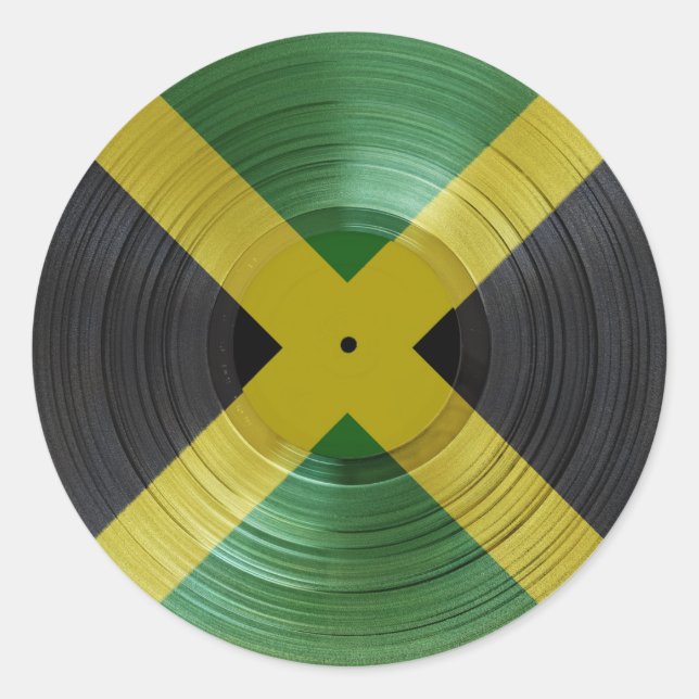 Jamaica Flag Proud Jamaicans Reggae Music Sticker (Front)