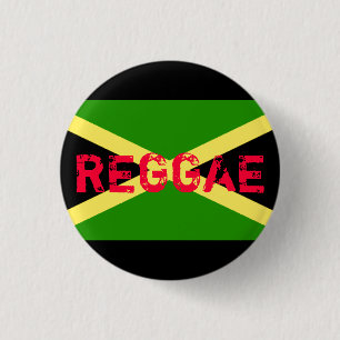 jamaica flag, REGGAE 3 Cm Round Badge