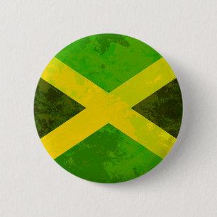 jamaica flag - reggae roots 6 cm round badge