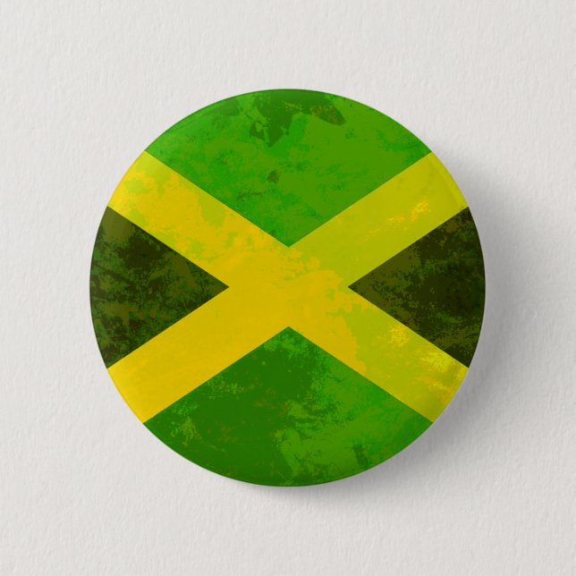 jamaica flag - reggae roots 6 cm round badge (Front)