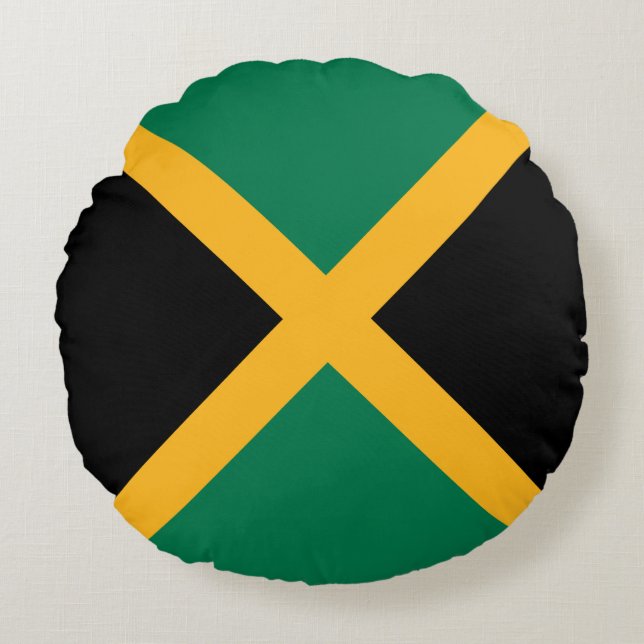 Jamaica Flag Round Cushion (Front)