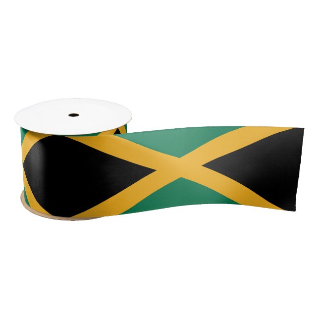 Jamaica Flag Satin Ribbon (Spool)