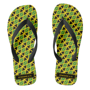 JAMAICA FLAG Scripture Carnival Personalised Flip Flops