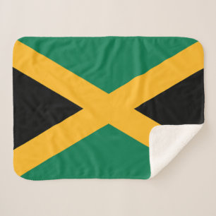 Jamaica Flag Sherpa Blanket