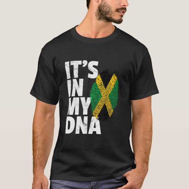 Jamaica Flag Shirt Jamaican Pride Dna Men Women To (Front)