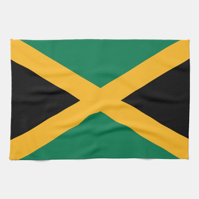 Jamaica Flag Tea Towel (Horizontal)