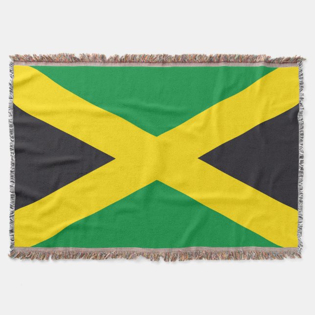 Jamaica flag throw blanket (Front)