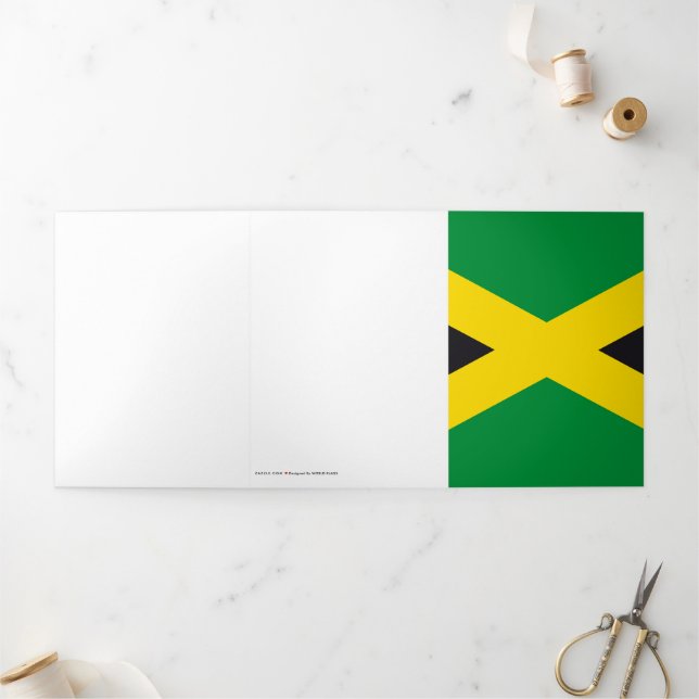 Jamaica flag Tri-Fold card (Outside)