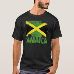 Jamaica Flag Vintage Distressed Jamaican Grunge Tr T-Shirt