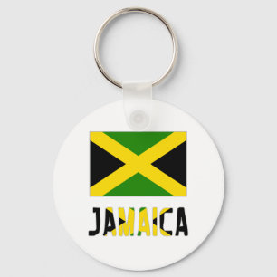 Jamaica Flag & Word Key Ring