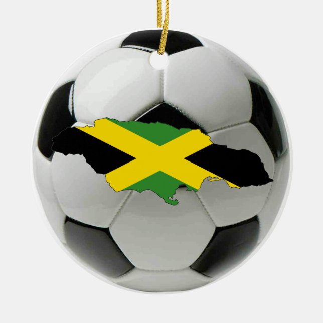 Jamaica football soccer ornament (Front)