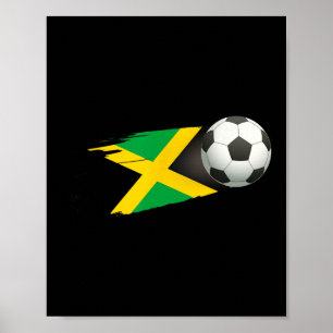 Jamaica Footll Ll Jamaica Flag Jersey - Jamaican F Poster