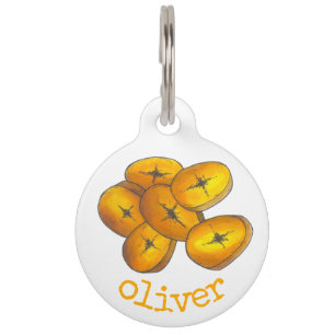 JAMAICA Fried Plantains Jamaican Food Cuisine Pet Tag